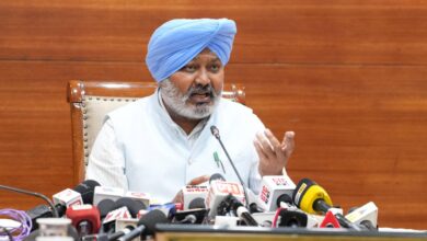 Punjab Finance Minister Harpal Singh Cheema addressing press conference on hospitality sector tax evasion crackdown, Chandigarh
