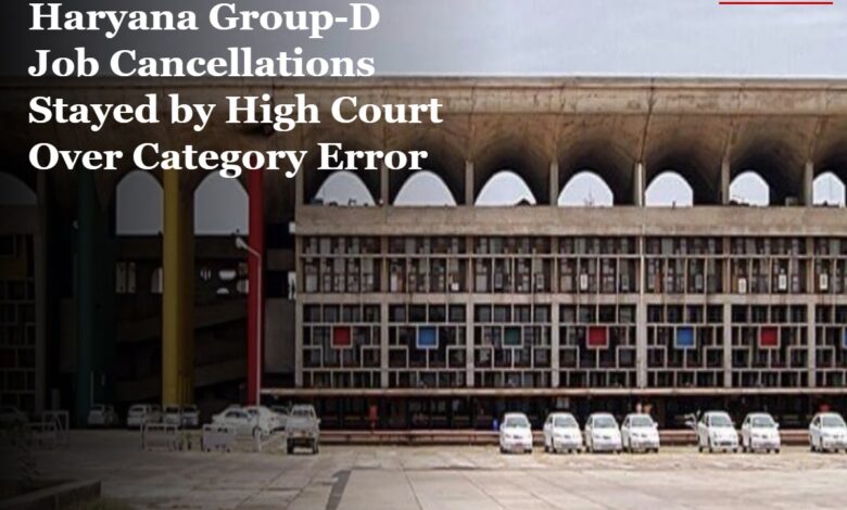 Haryana Group-D Job Cancellations Stayed by High Court Over Category Error