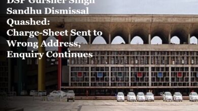 DSP Gursher Singh Sandhu Dismissal Quashed by HC: Charge-Sheet Sent to Wrong Address