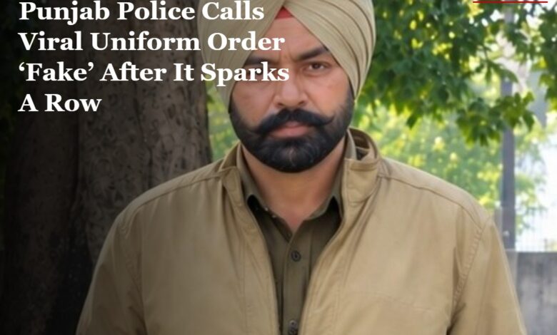 Punjab Police Uniform Order ‘Fake’
